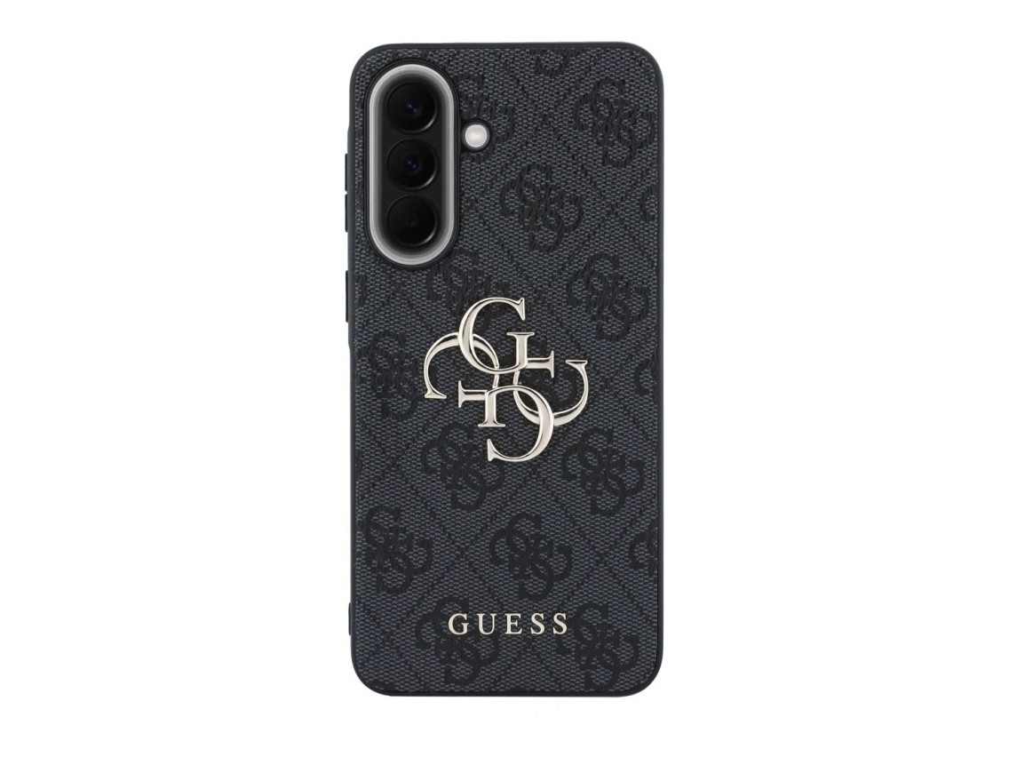 Capa Guess em couro com logo met�lico 4G para Samsung Galaxy A37 5G - Preta
