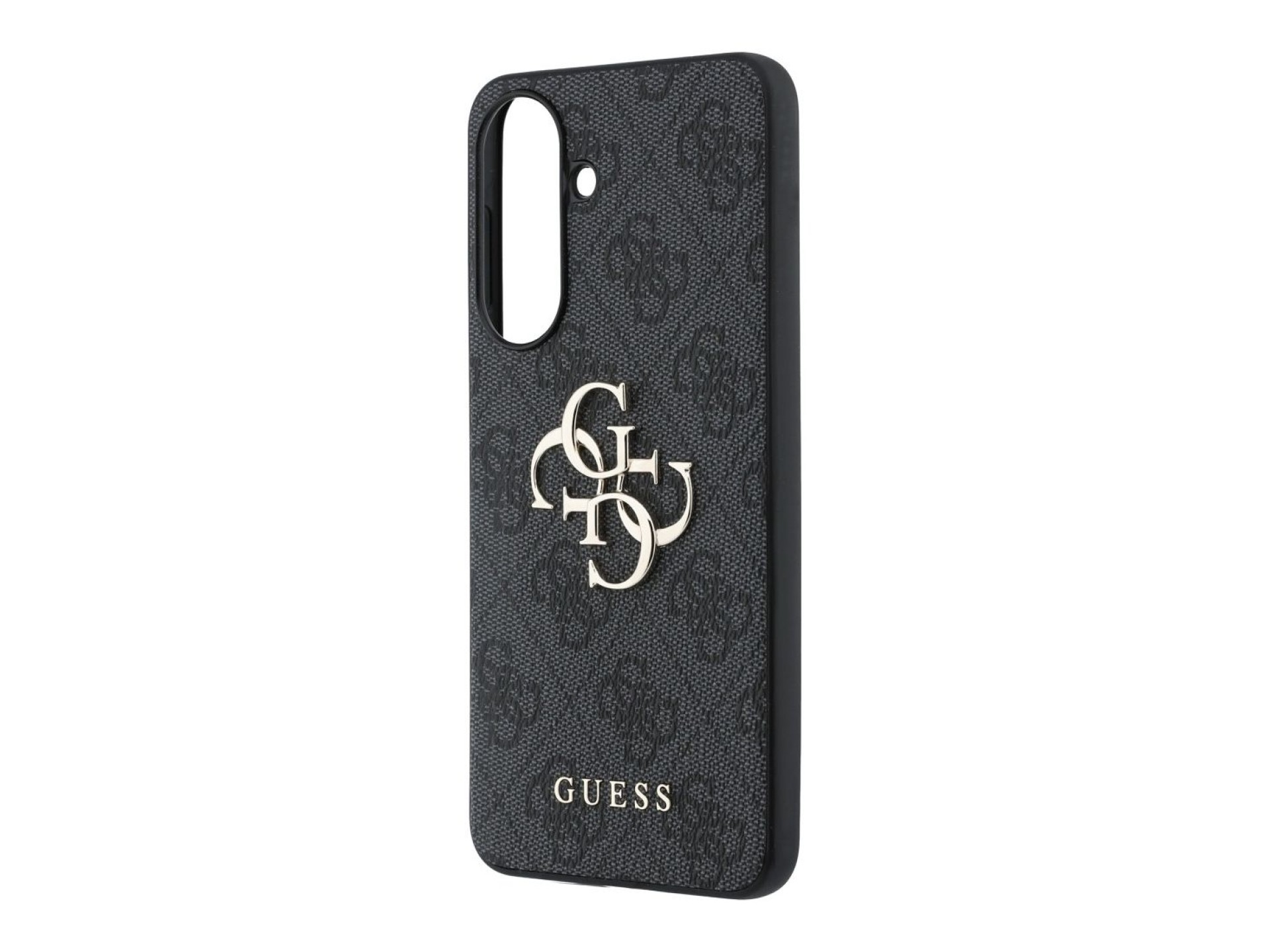 Capa Guess em couro com logo metálico 4G para Samsung Galaxy A37 5G - Preta