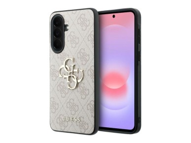 Capa Guess em couro com logo met�lico 4G para Samsung Galaxy A37 5G - Rosa