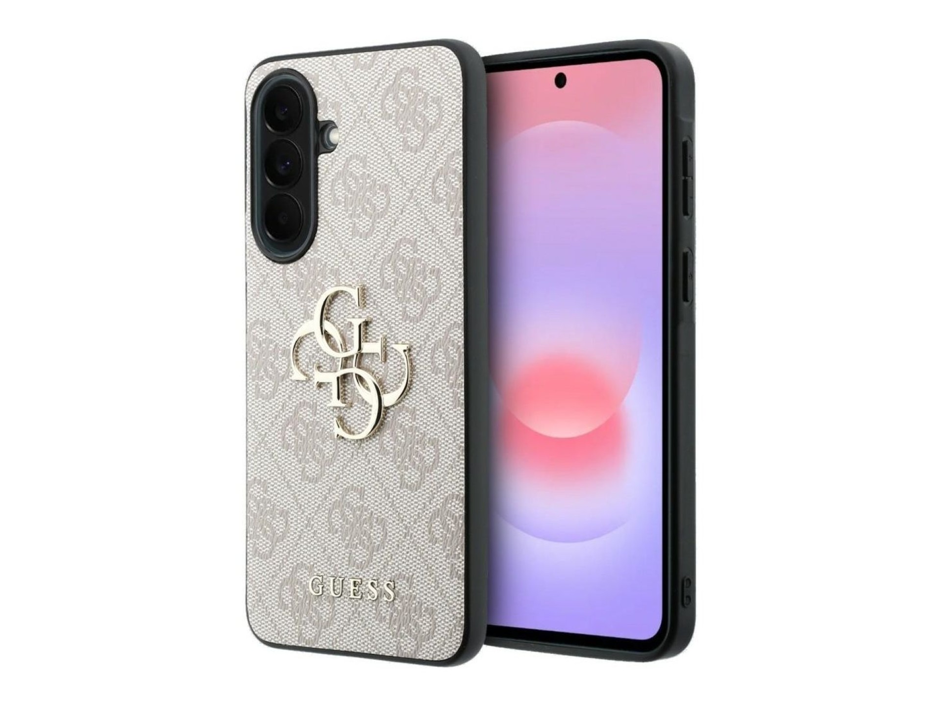 Guess Leather 4G Metal Logo Case for Samsung Galaxy A37 5G - Pink