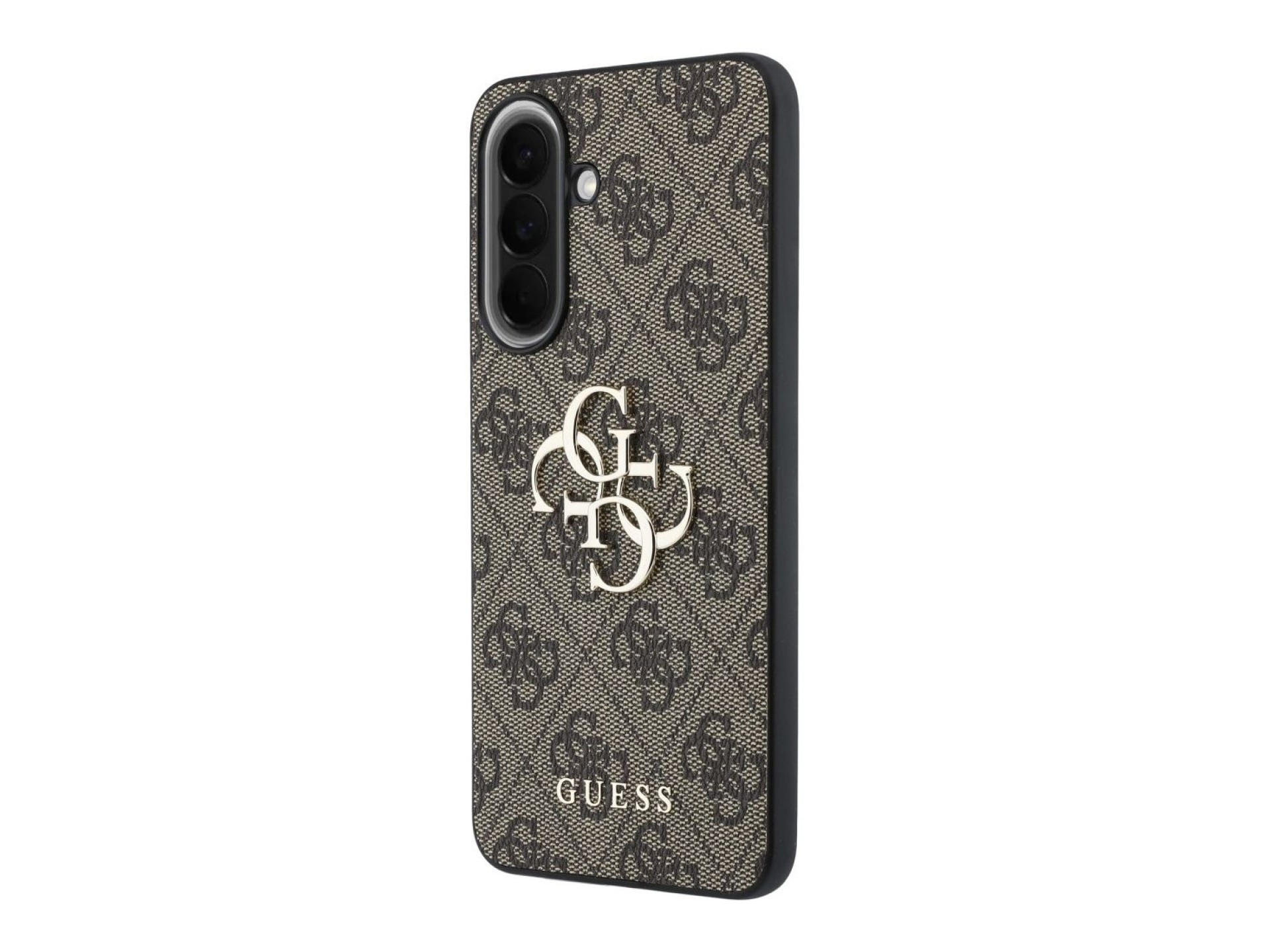 Capa Guess em couro com logo metálico 4G para Samsung Galaxy A37 5G - Marrom