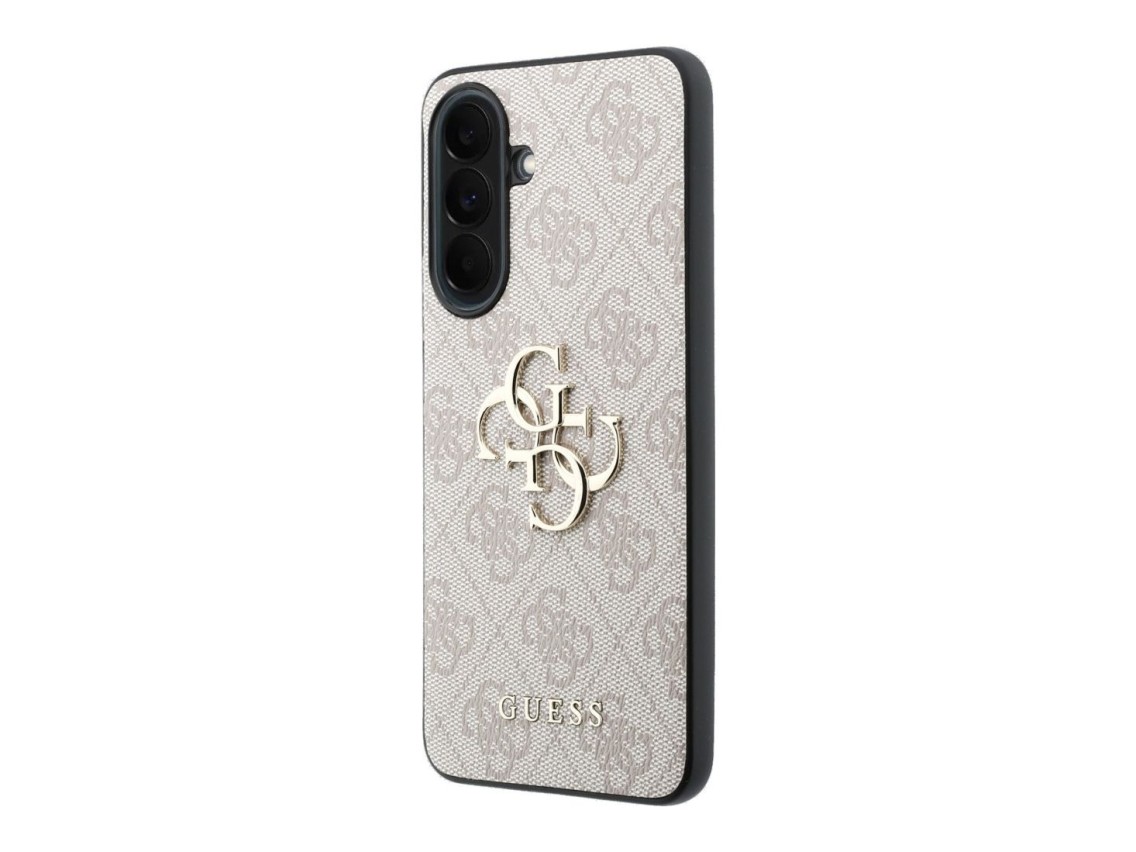 Guess Leather 4G Metal Logo Case for Samsung Galaxy A37 5G - Pink