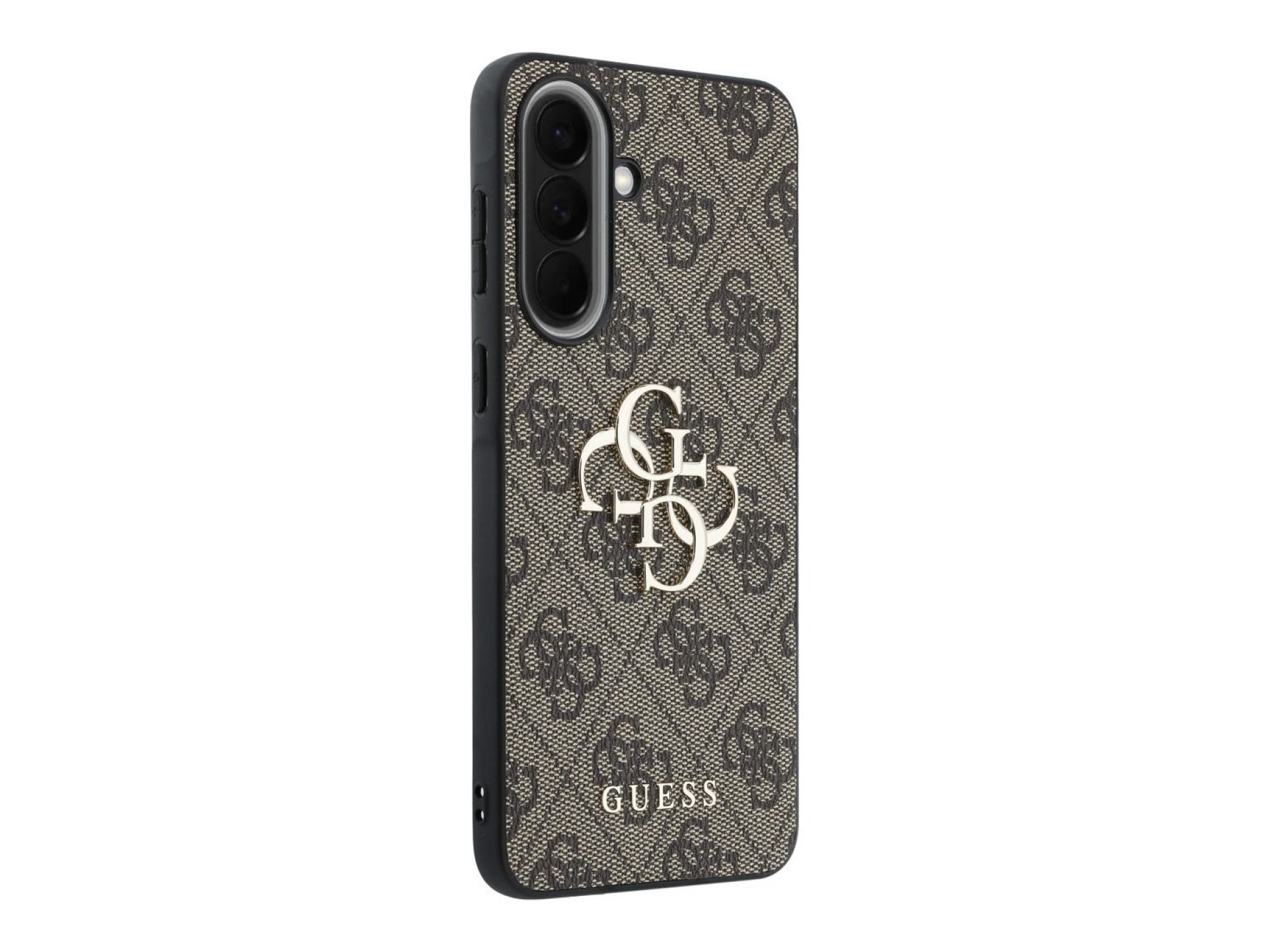 Capa Guess em couro com logo metálico 4G para Samsung Galaxy A37 5G - Marrom