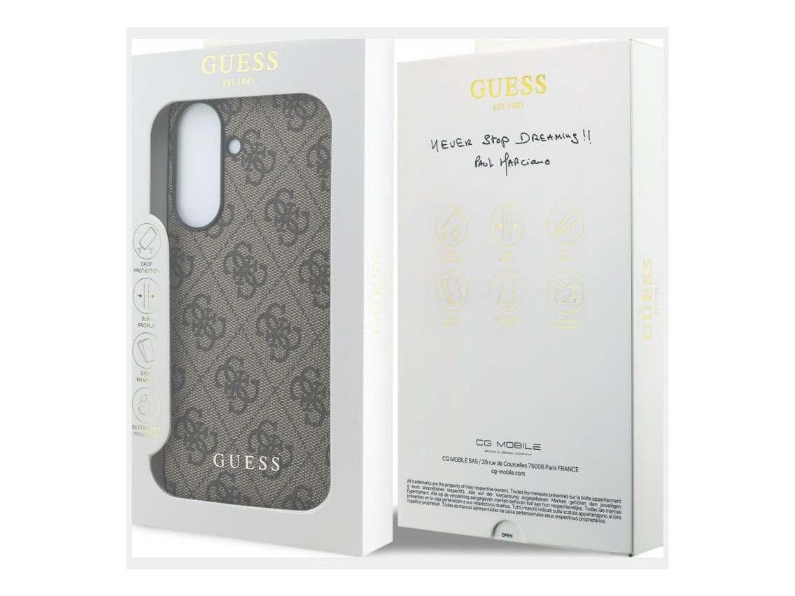 Funda Guess 4G Charm para Samsung Galaxy A57 5G - Marrón