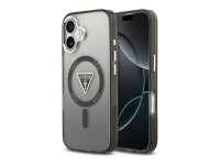 Capa MagSafe Guess IML com logotipo triangular em gradiente para iPhone 17 - preta