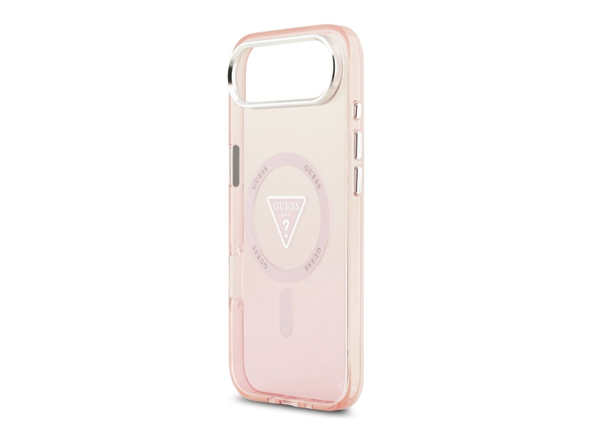 Capa MagSafe para iPhone Air com logo triangular gradiente IML da Guess - Rosa