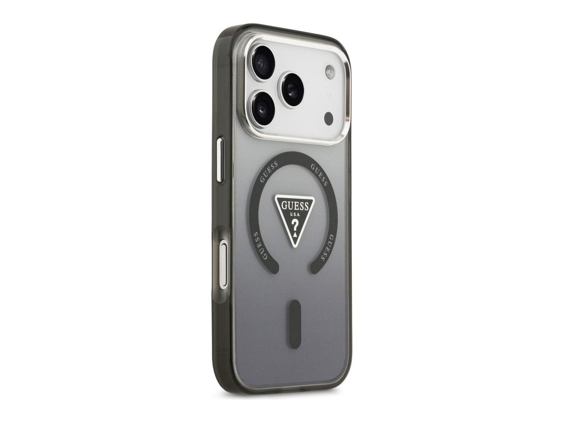 Guess IML Gradient Triangle Logo MagSafe Case for iPhone 17 Pro - Black