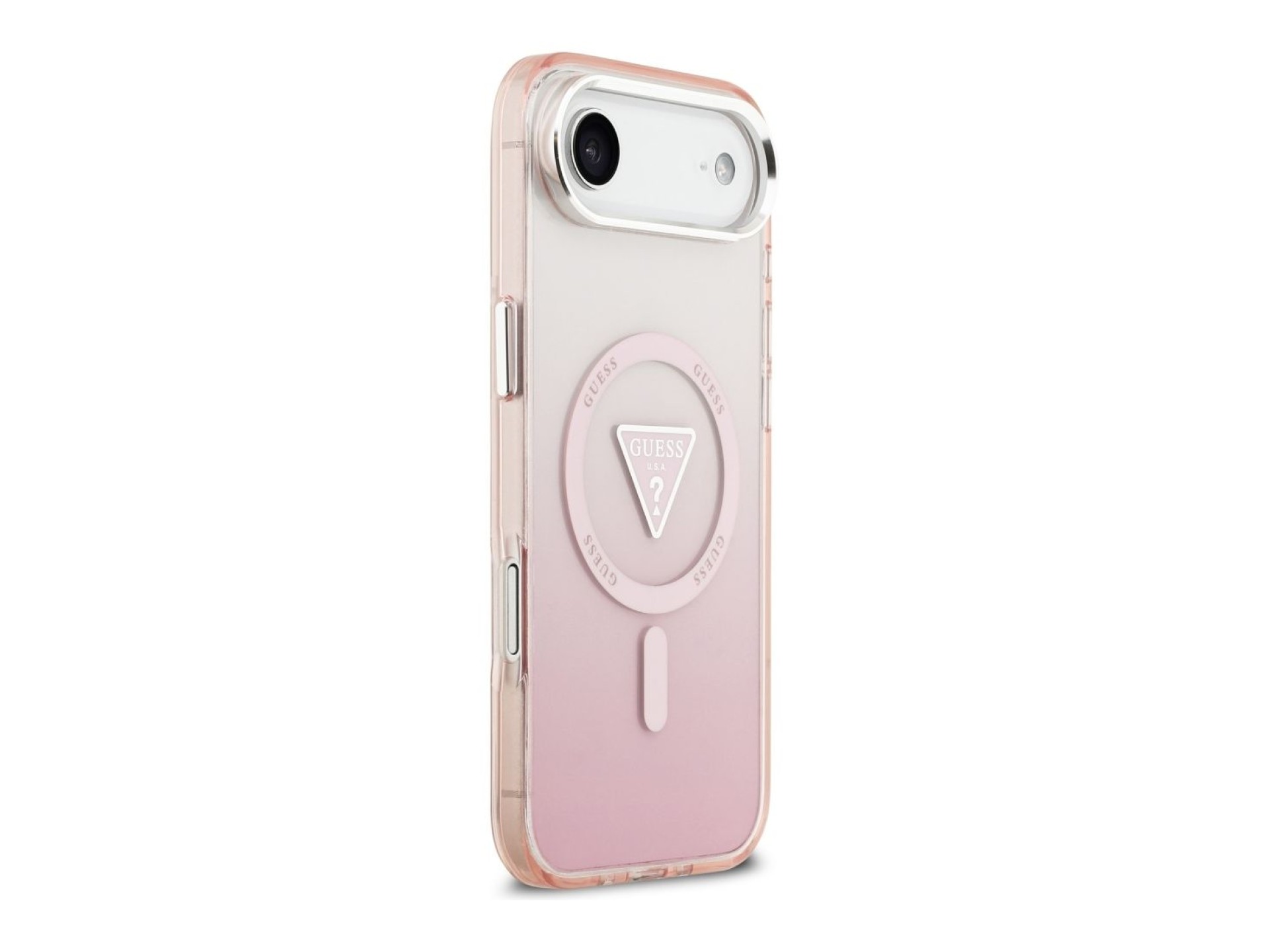 Capa MagSafe para iPhone Air com logo triangular gradiente IML da Guess - Rosa
