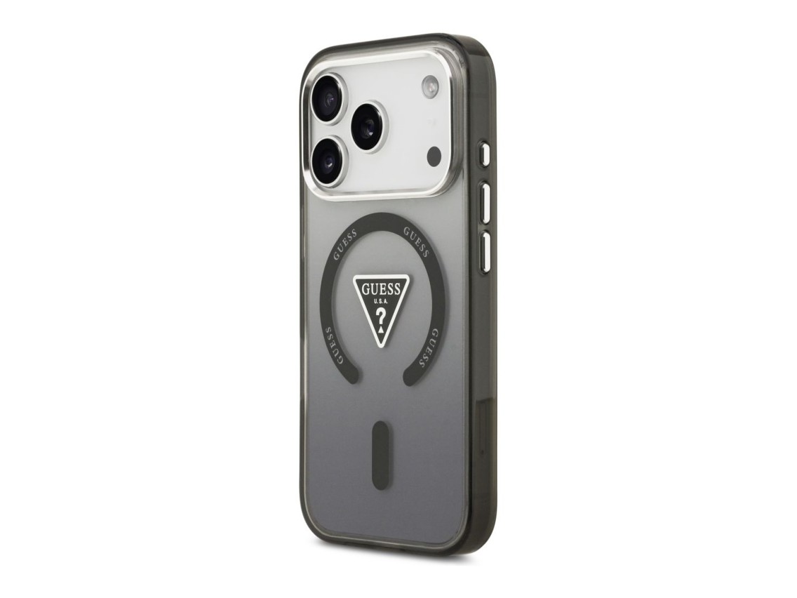 Guess IML Gradient Triangle Logo MagSafe Case for iPhone 17 Pro - Black