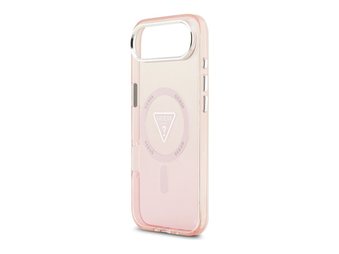Capa MagSafe para iPhone Air com logo triangular gradiente IML da Guess - Rosa