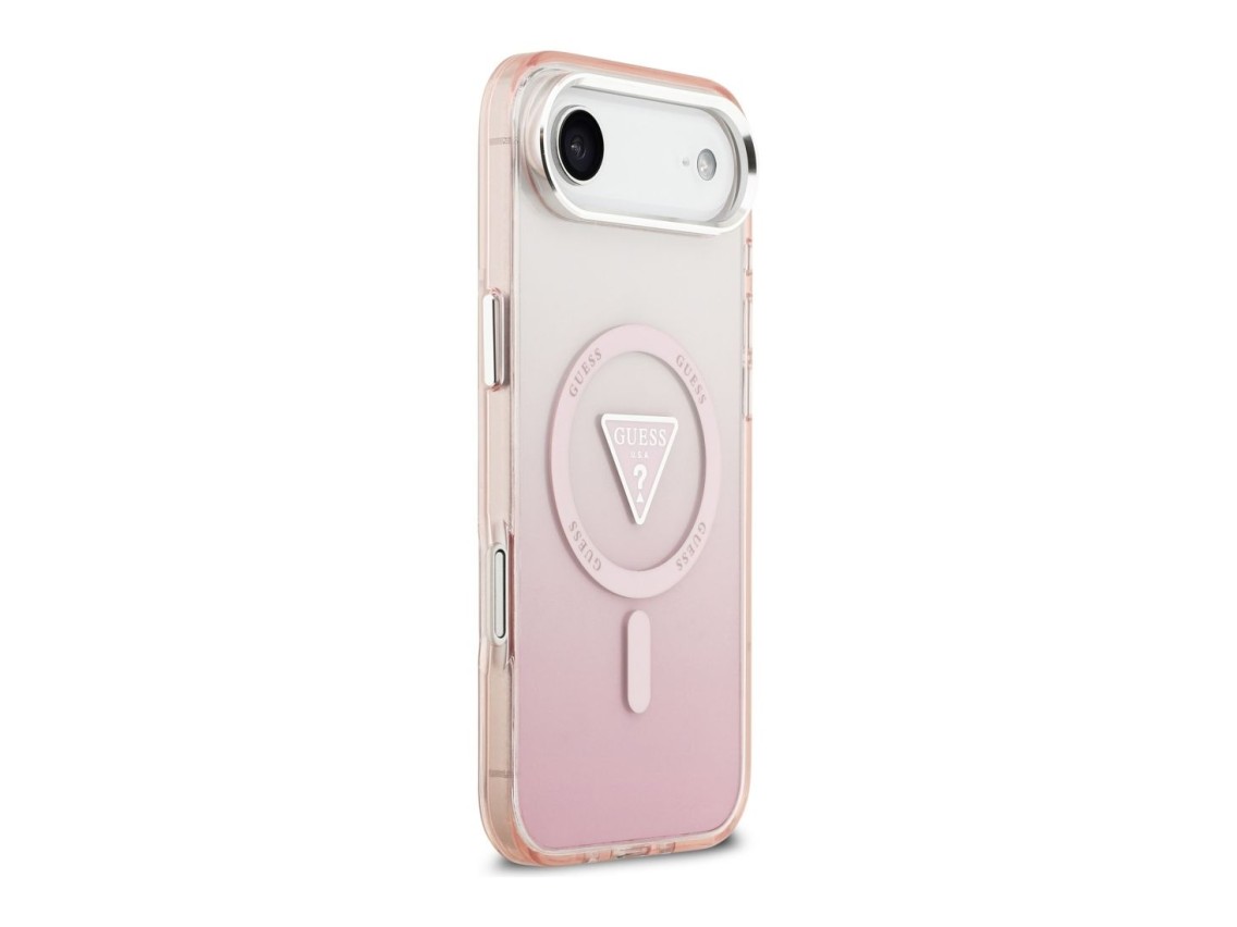 Capa MagSafe para iPhone Air com logo triangular gradiente IML da Guess - Rosa