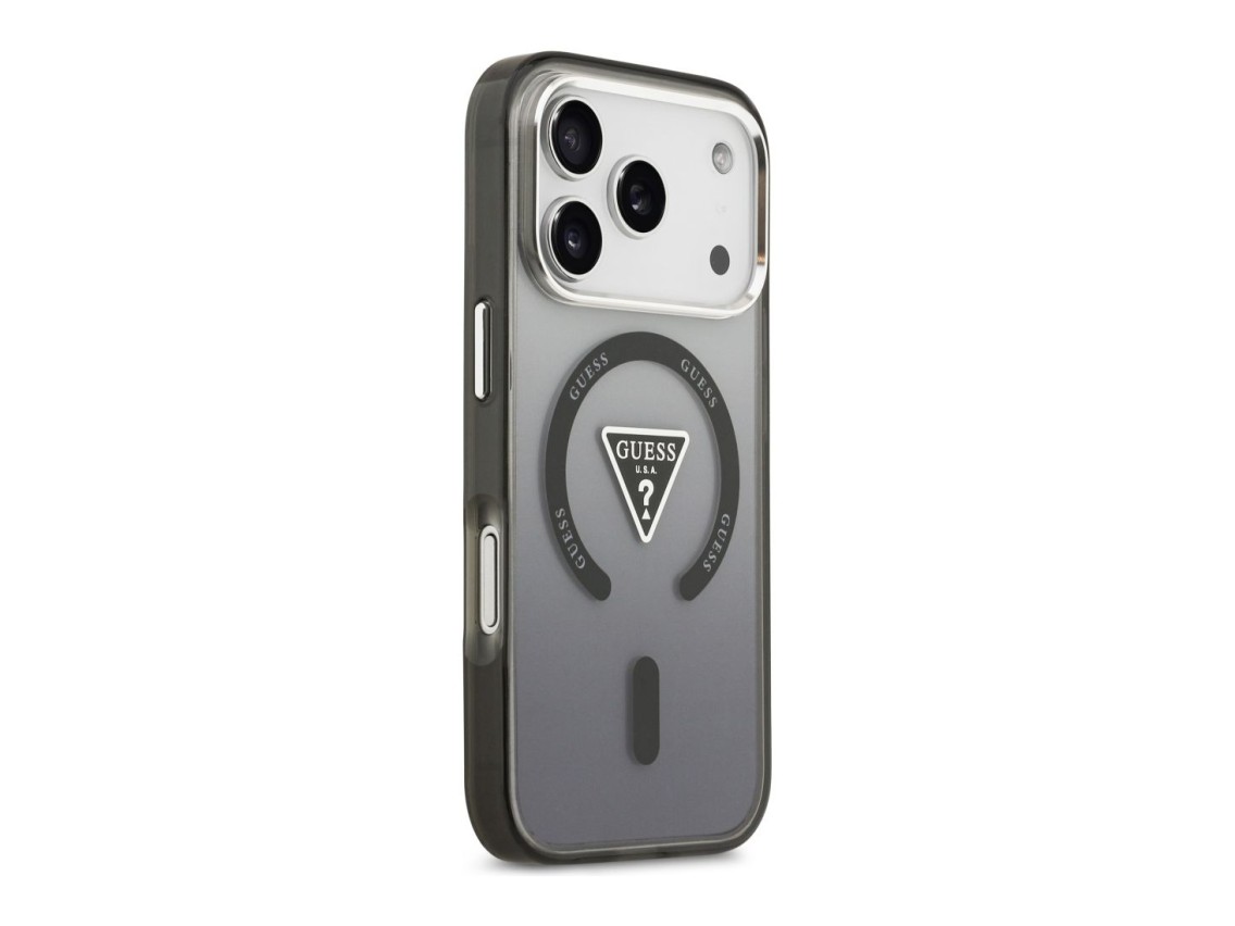 Guess IML Gradient Triangle Logo MagSafe Case for iPhone 17 Pro - Black