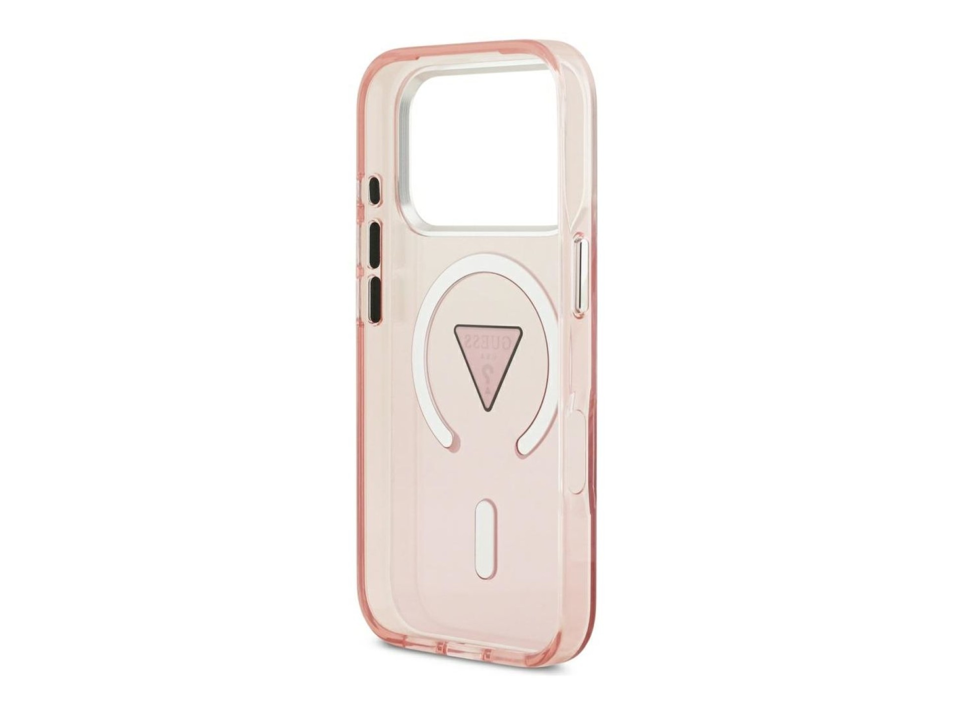 Guess IML Gradient Triangle Logo MagSafe Case for iPhone 17 Pro - Pink