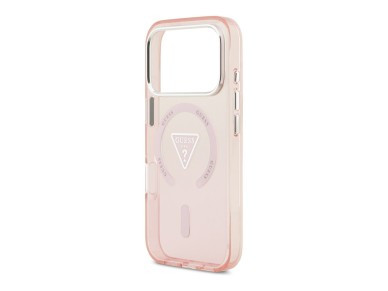 Guess IML Gradient Triangle Logo MagSafe Case for iPhone 17 Pro - Pink