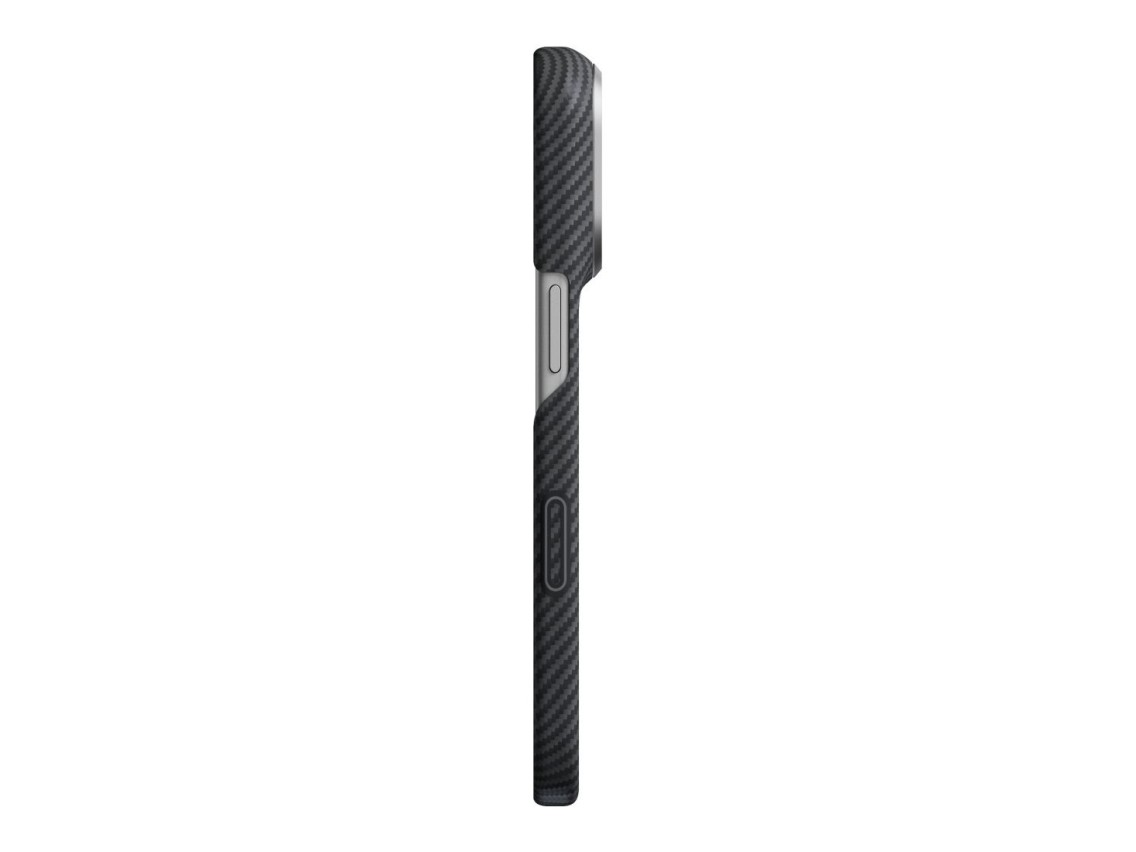 Capa PITAKA Edge para iPhone 18 Pro / 17 Pro preta e cinza