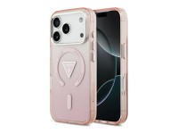 Guess IML Gradient Triangle Logo MagSafe Case for iPhone 17 Pro - Pink