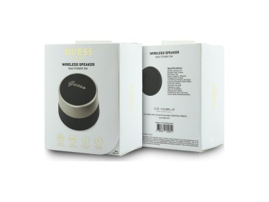Guess 5W Script Metal Logo Bluetooth Speaker - Black Guess 5W Script Metal Logo Bluetooth Speaker - Black