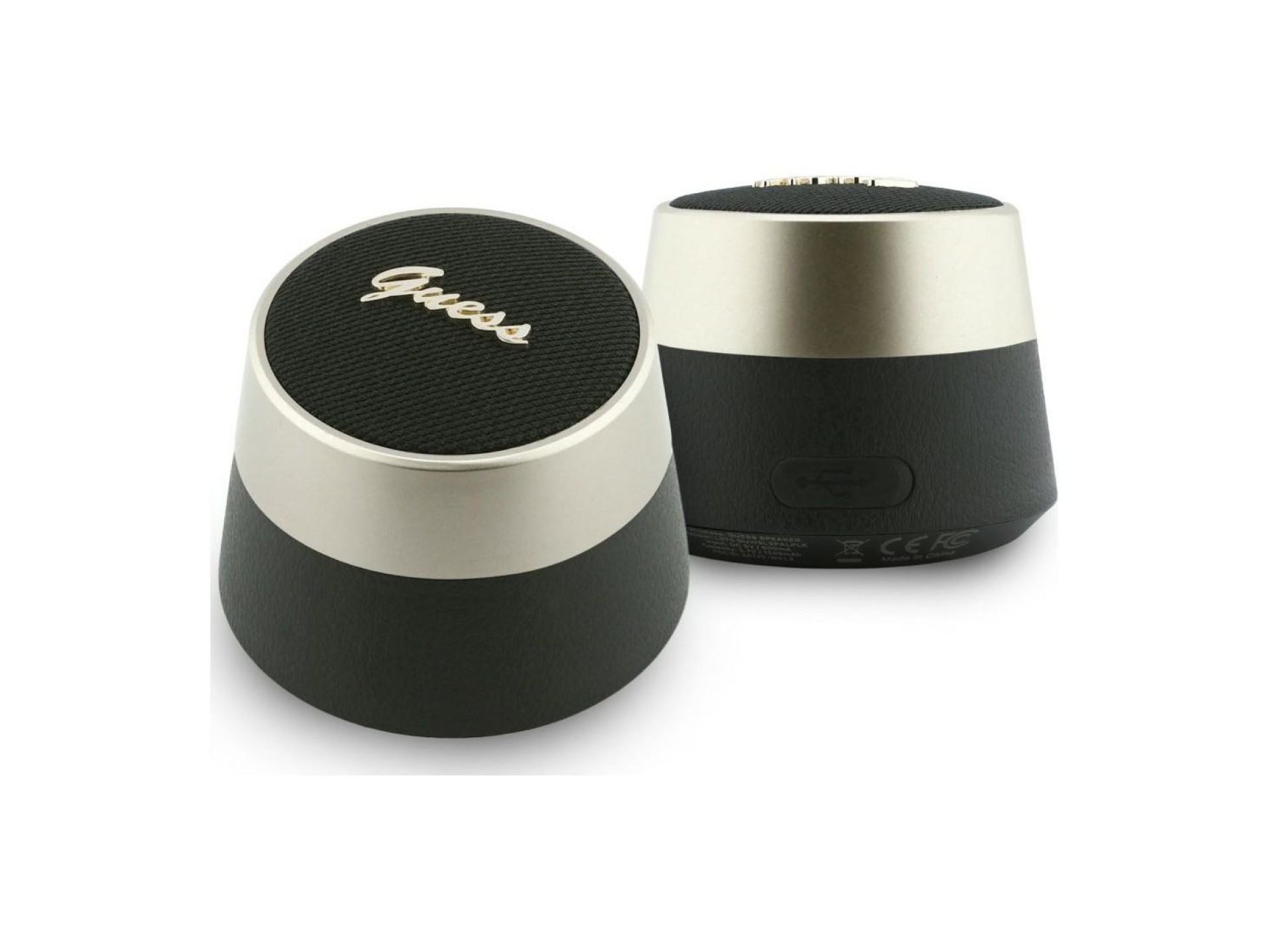 Guess 5W Script Metal Logo Bluetooth Speaker - Black