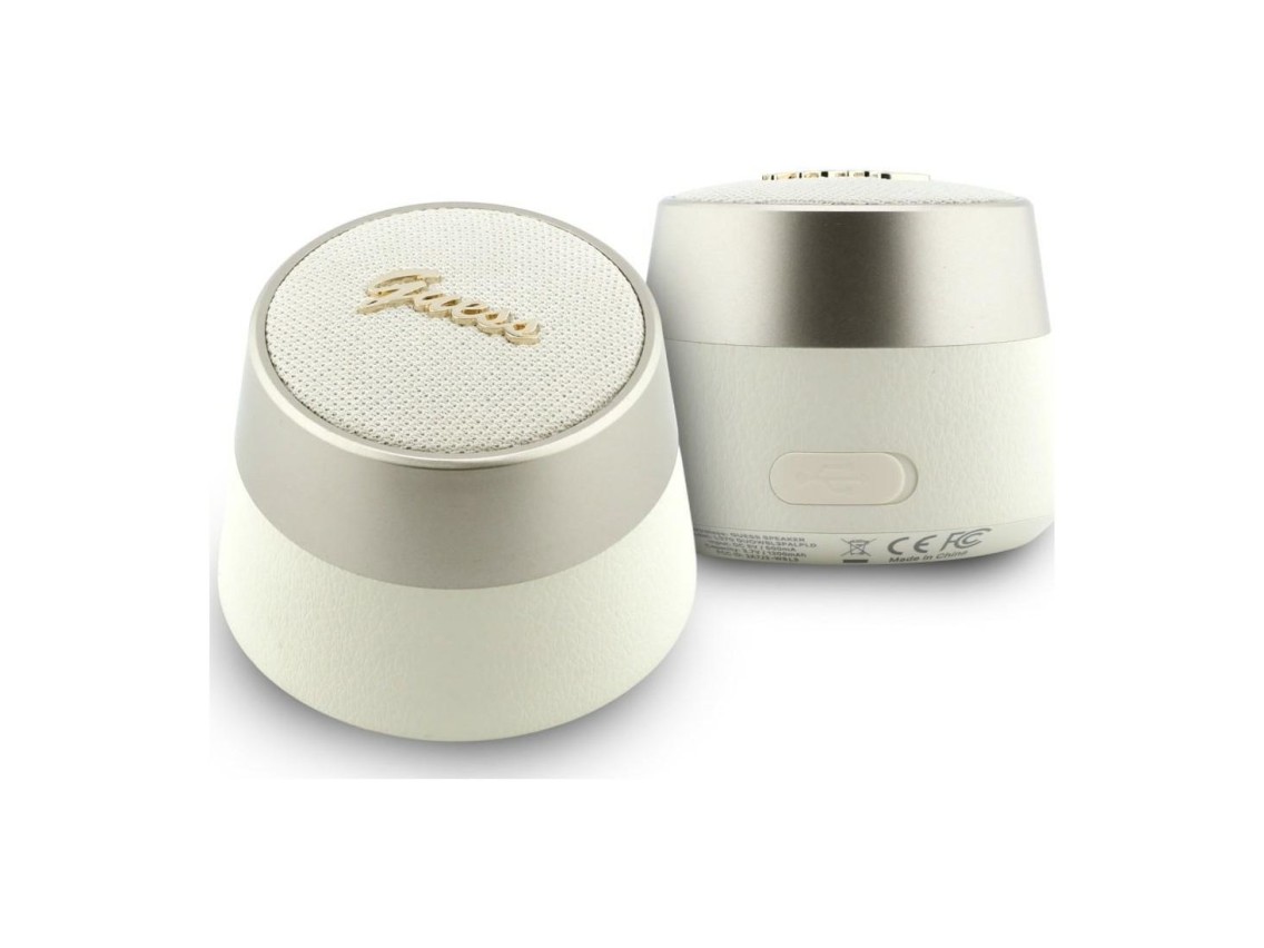 Guess 5W Script Metal Logo Bluetooth Speaker - Gold