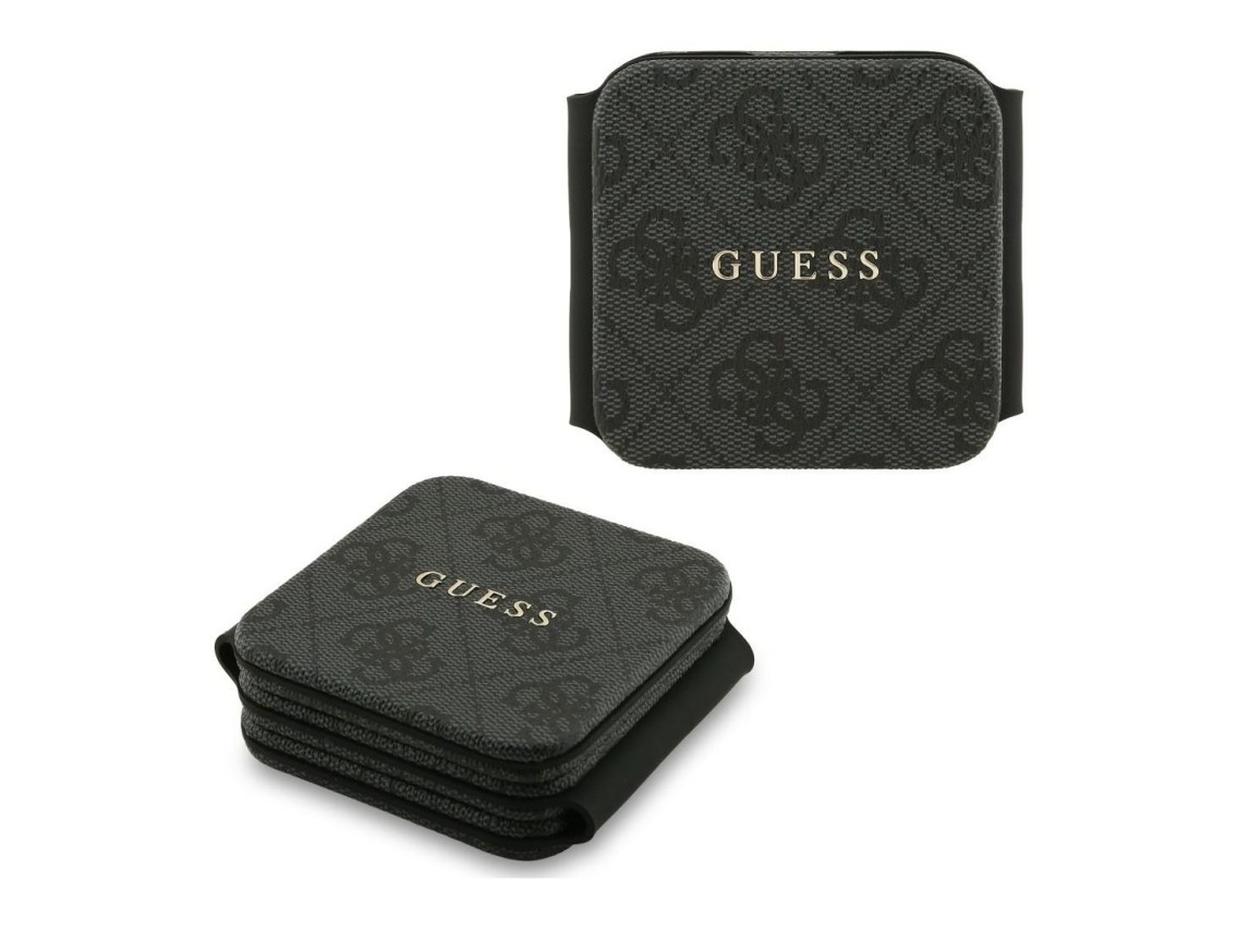 Cargador inalámbrico Guess 4G 3 en 1 de 15 W con MagSafe - Negro