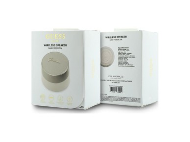 Guess 5W Script Metal Logo Bluetooth Speaker - Gold Guess 5W Script Metal Logo Bluetooth Speaker - Gold