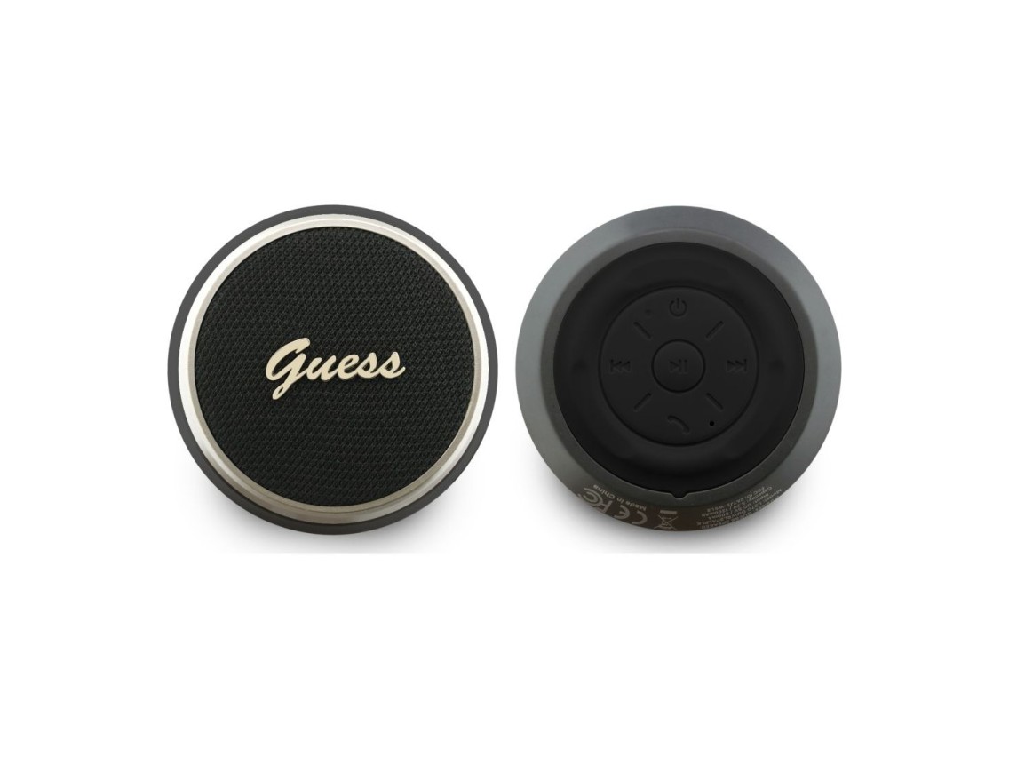 Guess 5W Script Metal Logo Bluetooth Speaker - Black