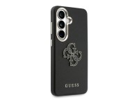 Capa Guess com textura granulada e logo grande 4G em metal para Samsung Galaxy S26 - preta Capa Guess com textura granulada e logo grande 4G em metal para Samsung Galaxy S26 - preta