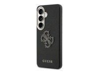 Capa Guess com textura granulada e logo grande 4G em metal para Samsung Galaxy S26 - preta Capa Guess com textura granulada e logo grande 4G em metal para Samsung Galaxy S26 - preta