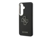 Capa Guess com textura granulada e logo grande 4G em metal para Samsung Galaxy S26 - preta Capa Guess com textura granulada e logo grande 4G em metal para Samsung Galaxy S26 - preta