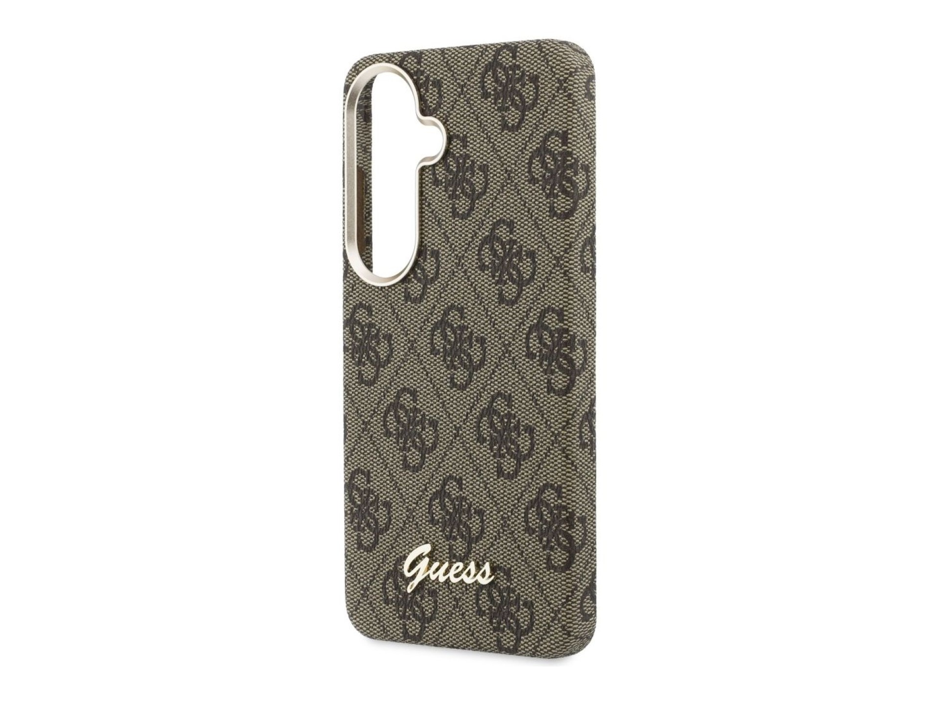 Capa Guess 4G Script MagSafe para Samsung Galaxy S26 - Marrom