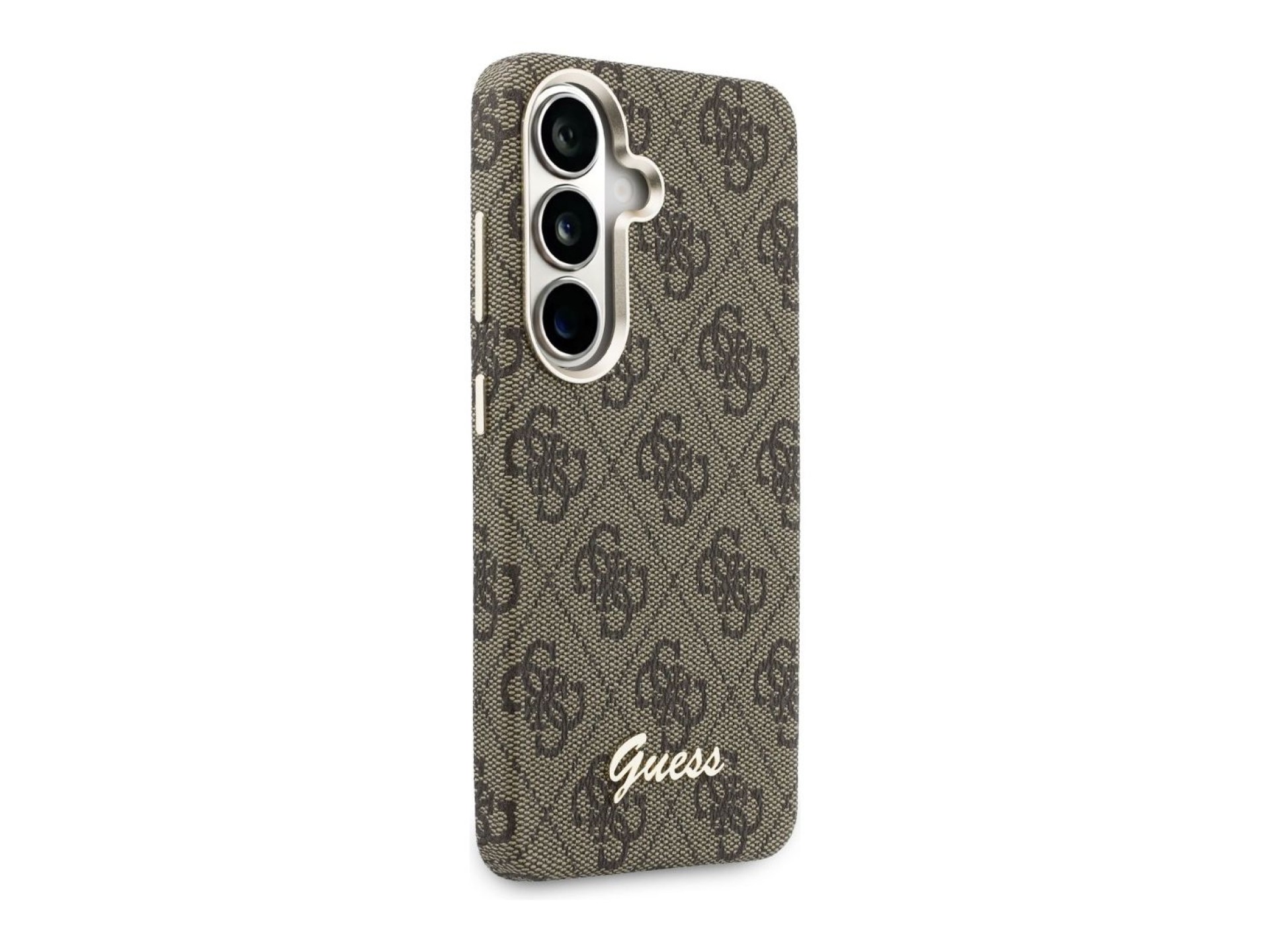 Capa Guess 4G Script MagSafe para Samsung Galaxy S26 - Marrom