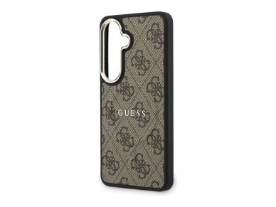 Capa Guess 4G com anel em relevo e MagSafe para Samsung Galaxy S26 - marrom