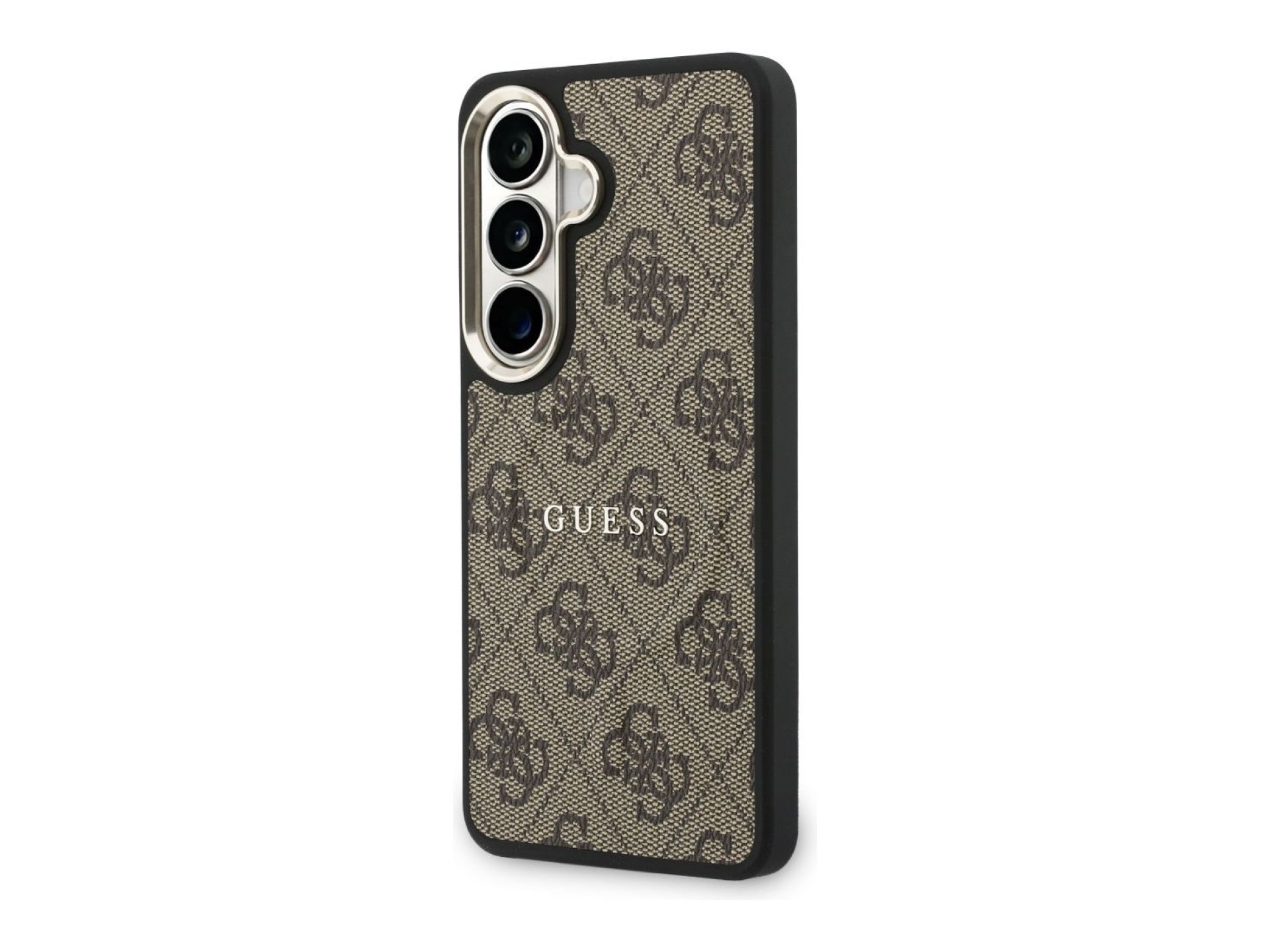 Funda Guess 4G con anillo en relieve y MagSafe para Samsung Galaxy S26 - marrón