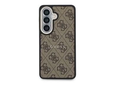 Capa Guess 4G com anel em relevo e MagSafe para Samsung Galaxy S26 - marrom
