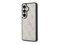 Capa Guess 4G com anel em relevo e MagSafe para Samsung Galaxy S26 - Rosa