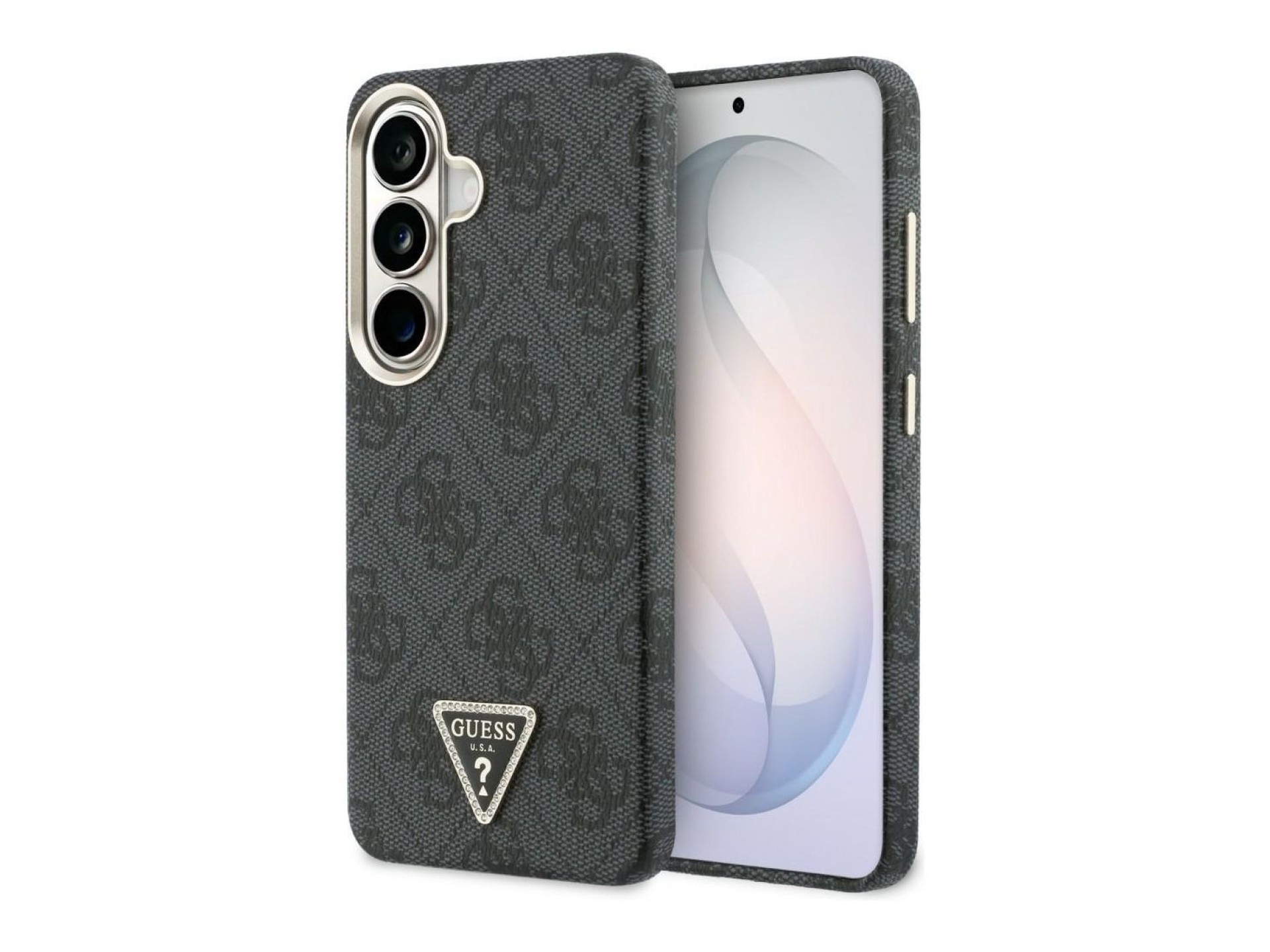 Capa Guess 4G Triangle Logo MagSafe para Samsung Galaxy S26 - Preta
