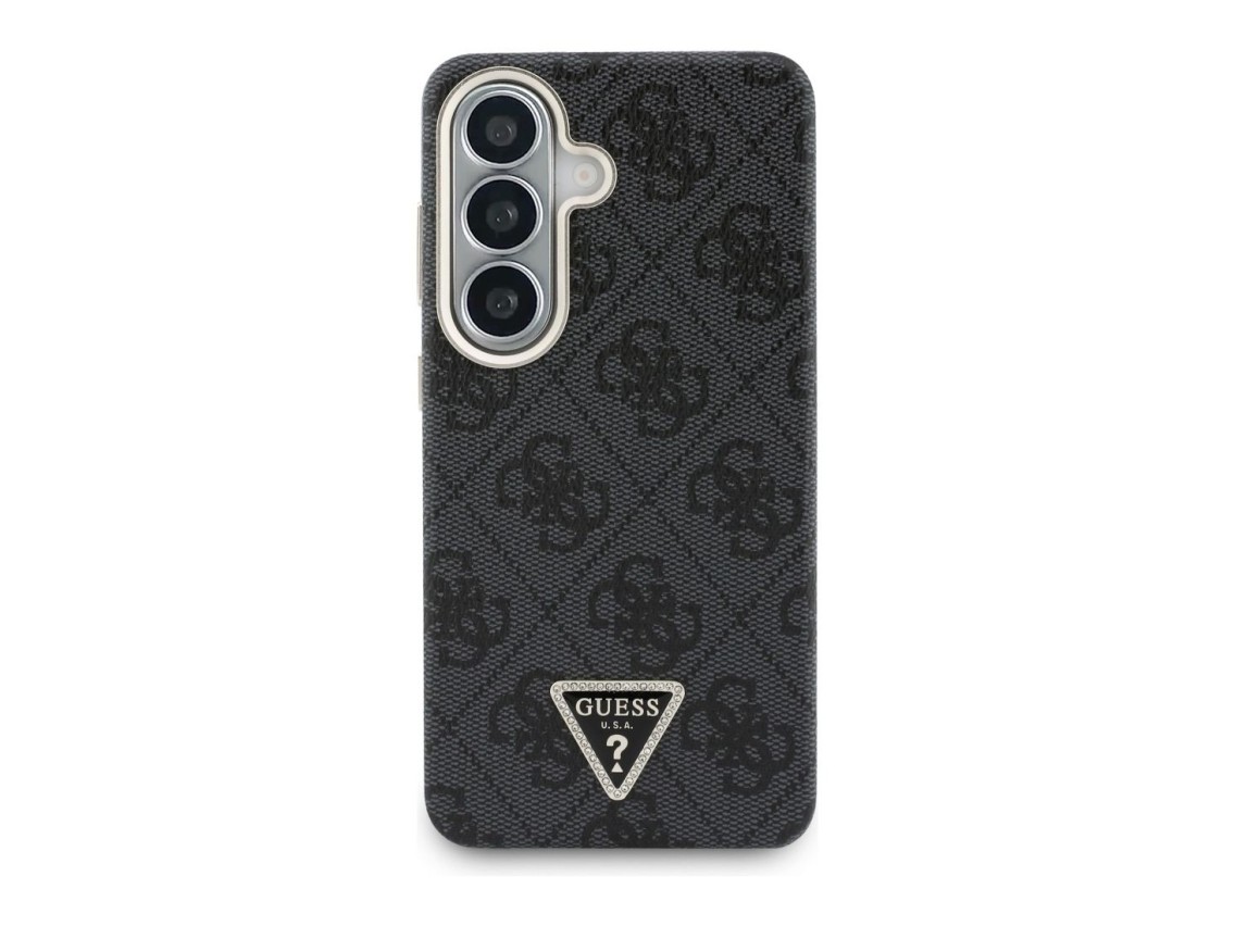 Capa Guess 4G Triangle Logo MagSafe para Samsung Galaxy S26 - Preta