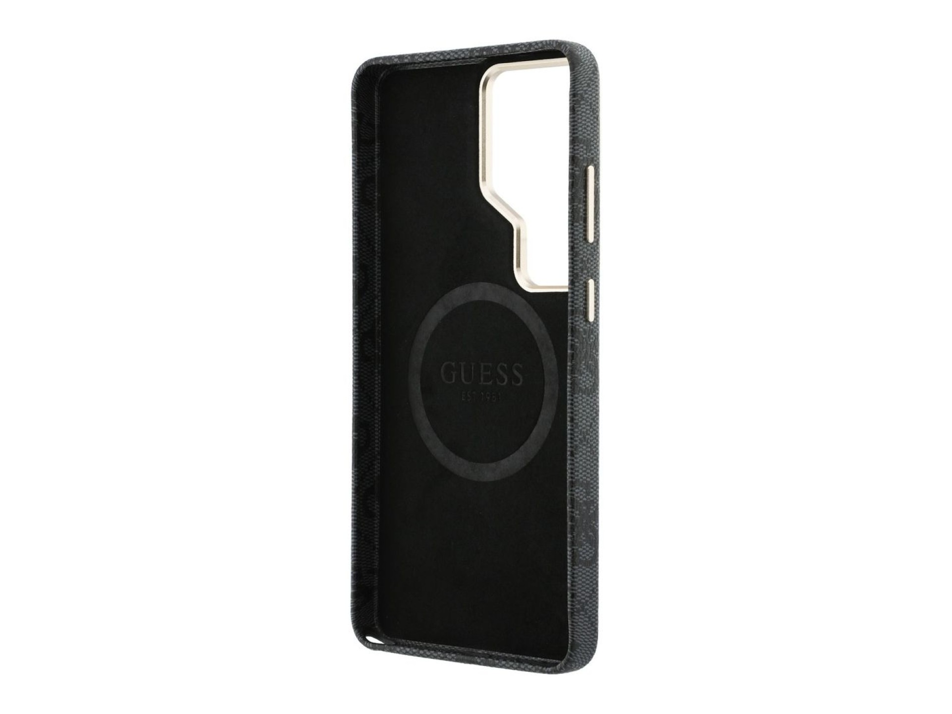 Funda Guess 4G con logo triangular y MagSafe para Samsung Galaxy S26 Ultra - negra