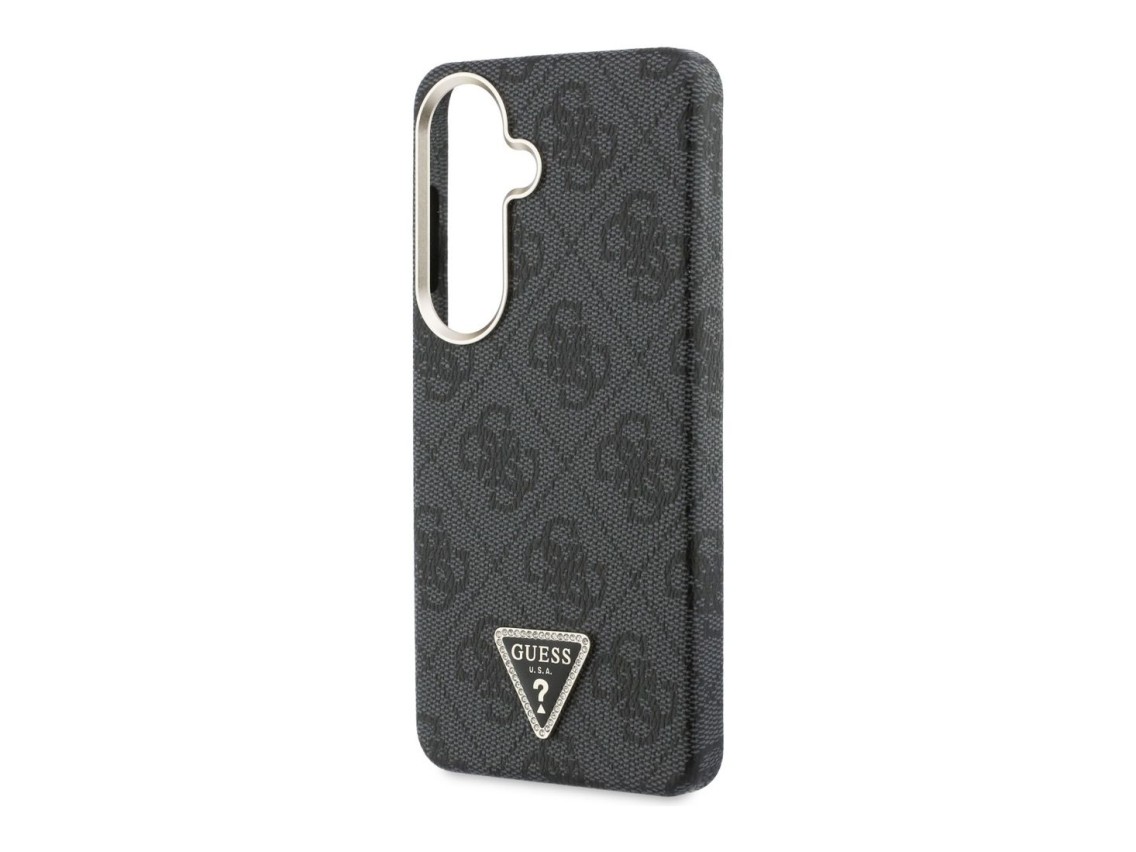 Capa Guess 4G Triangle Logo MagSafe para Samsung Galaxy S26 - Preta