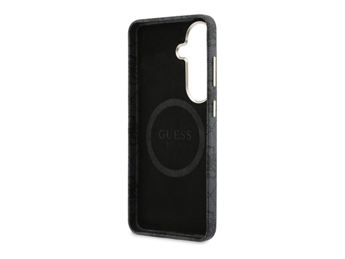 Capa Guess 4G Triangle Logo MagSafe para Samsung Galaxy S26 - Preta