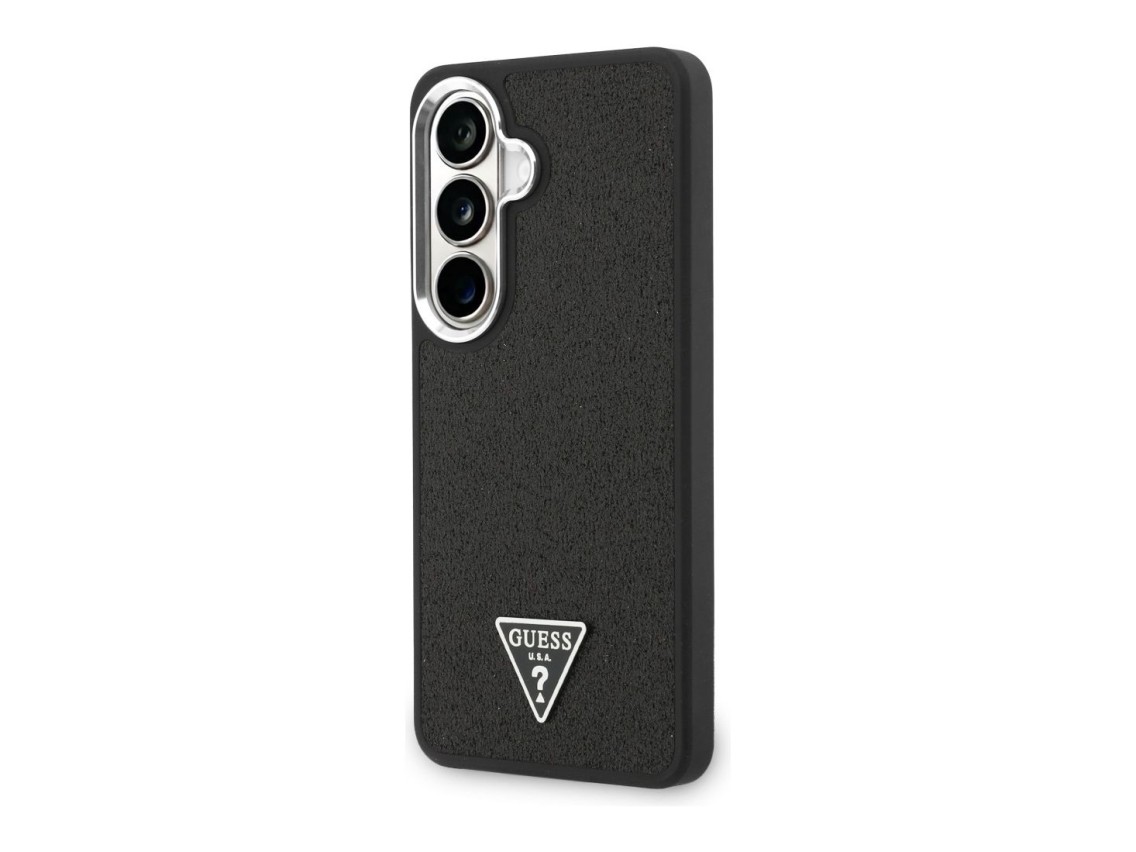 Capa MagSafe Guess Fixed Glitter Triangle para Samsung Galaxy S26 - preta
