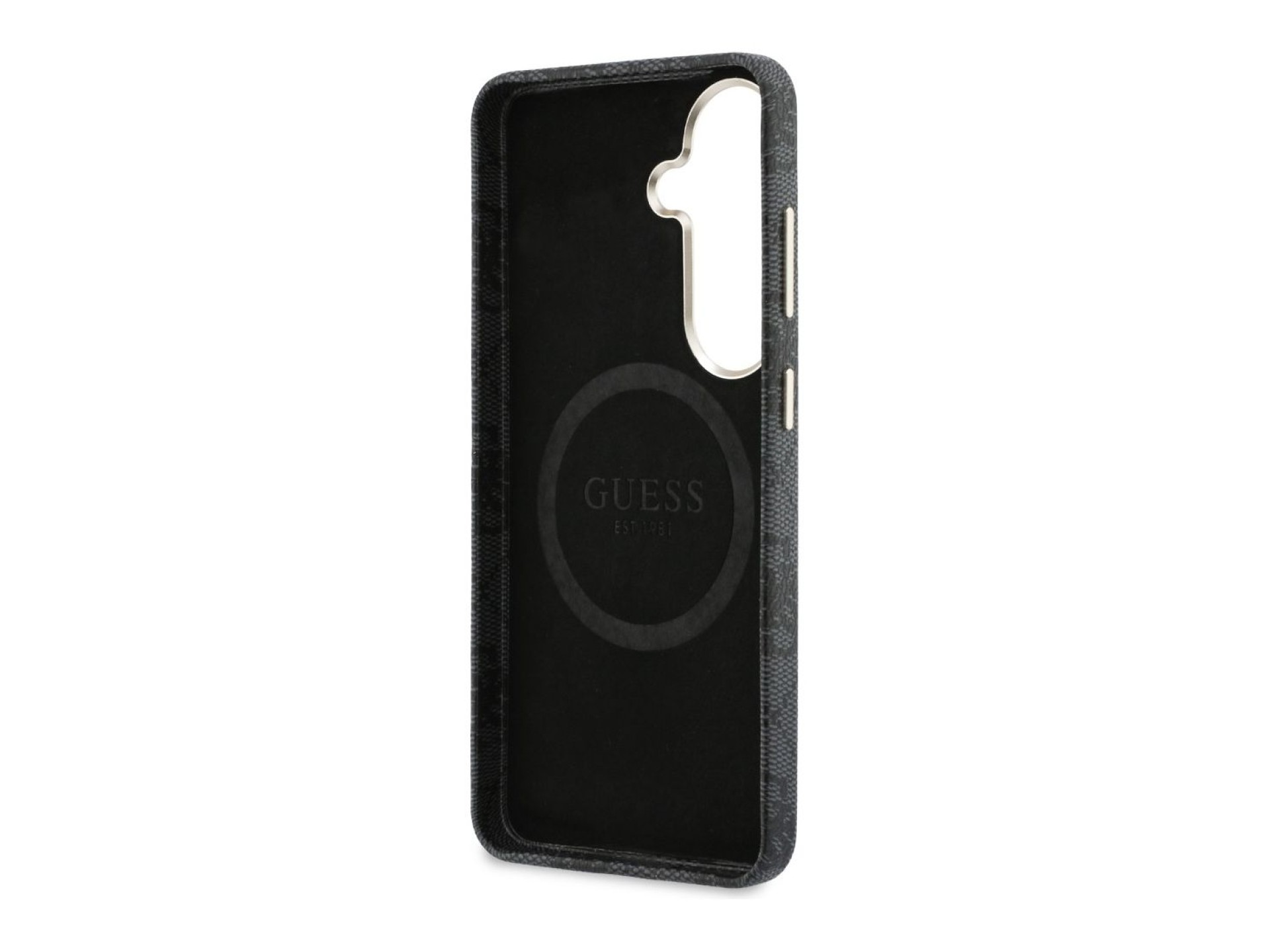 Capa Guess 4G Triangle Logo MagSafe para Samsung Galaxy S26 - Preta