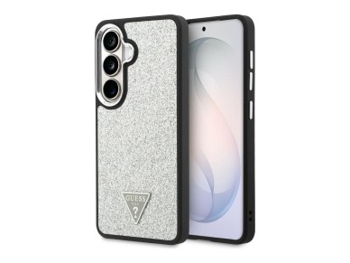 Guess Fixed Glitter Triangle MagSafe case for Samsung Galaxy S26 - silver Guess Fixed Glitter Triangle MagSafe case for Samsung Galaxy S26 - silver