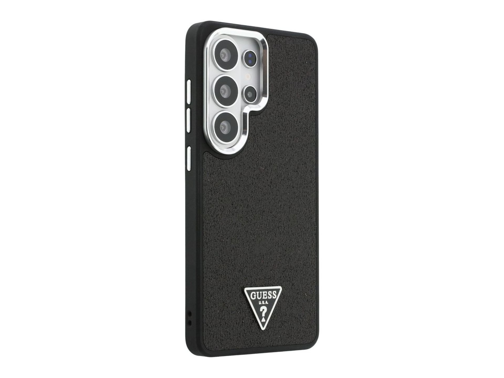 Funda Guess Fixed Glitter Triangle MagSafe para Samsung Galaxy S26 Ultra - negra