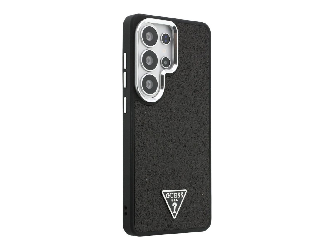 Funda Guess Fixed Glitter Triangle MagSafe para Samsung Galaxy S26 Ultra - negra