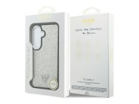 Funda Guess Fixed Glitter Triangle MagSafe para Samsung Galaxy S26 - plateada Funda Guess Fixed Glitter Triangle MagSafe para Samsung Galaxy S26 - plateada