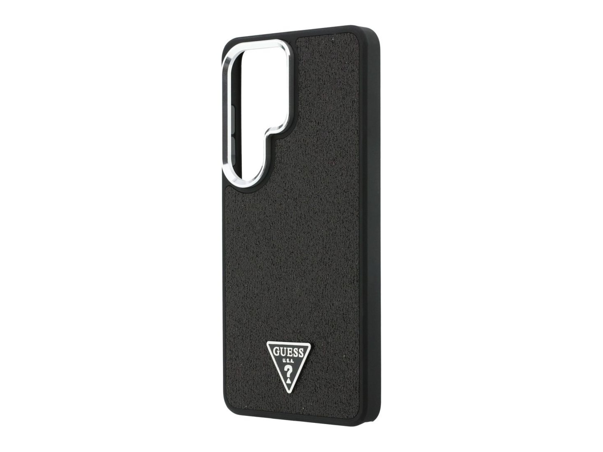 Funda Guess Fixed Glitter Triangle MagSafe para Samsung Galaxy S26 Ultra - negra