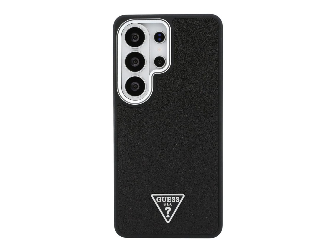 Funda Guess Fixed Glitter Triangle MagSafe para Samsung Galaxy S26 Ultra - negra