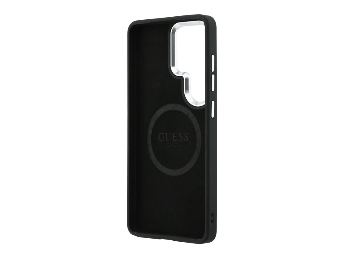 Funda Guess Fixed Glitter Triangle MagSafe para Samsung Galaxy S26 Ultra - negra
