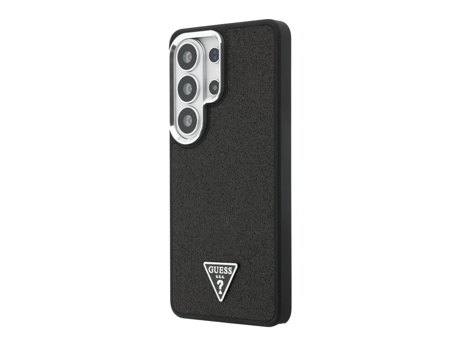 Funda Guess Fixed Glitter Triangle MagSafe para Samsung Galaxy S26 Ultra - negra